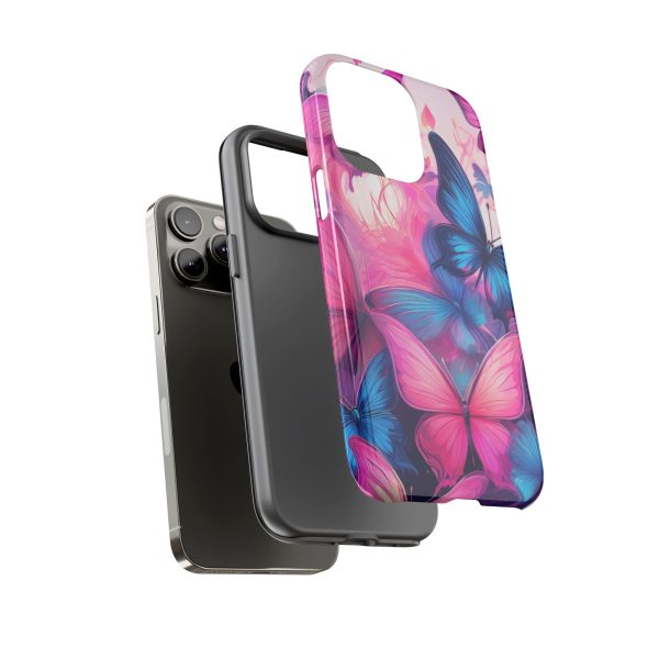 Blue and Pink Butterfly Cell Phone Tough Cases iPhone | Samsung | Samsung Galaxy | Google Pixel - Image 118