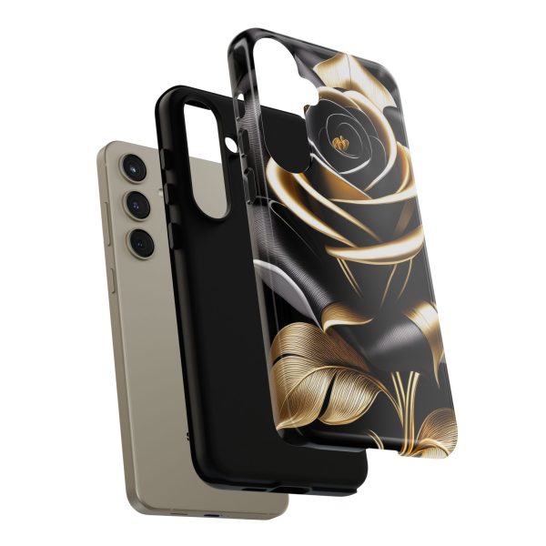 Copy of Black and Gold Rose iPhone | Samsung | Samsung Galaxy | Google Pixel - Cell Phone Tough Cases - Image 203