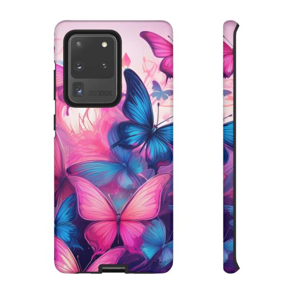 Blue and Pink Butterfly Cell Phone Tough Cases iPhone | Samsung | Samsung Galaxy | Google Pixel - Image 31