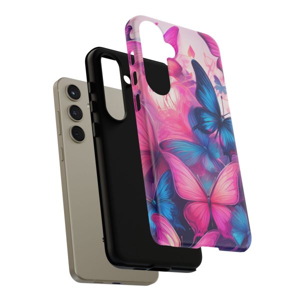 Blue and Pink Butterfly Cell Phone Tough Cases iPhone | Samsung | Samsung Galaxy | Google Pixel - Image 203