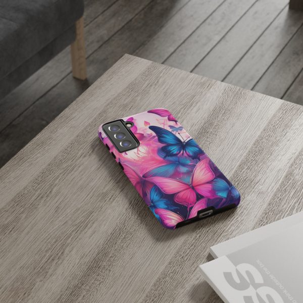 Blue and Pink Butterfly Cell Phone Tough Cases iPhone | Samsung | Samsung Galaxy | Google Pixel - Image 77