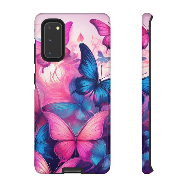 Blue and Pink Butterfly Cell Phone Tough Cases iPhone | Samsung | Samsung Galaxy | Google Pixel - Image 28