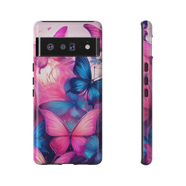 Blue and Pink Butterfly Cell Phone Tough Cases iPhone | Samsung | Samsung Galaxy | Google Pixel - Image 156