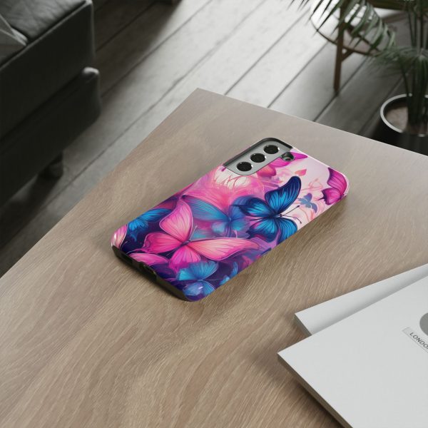 Blue and Pink Butterfly Cell Phone Tough Cases iPhone | Samsung | Samsung Galaxy | Google Pixel - Image 85