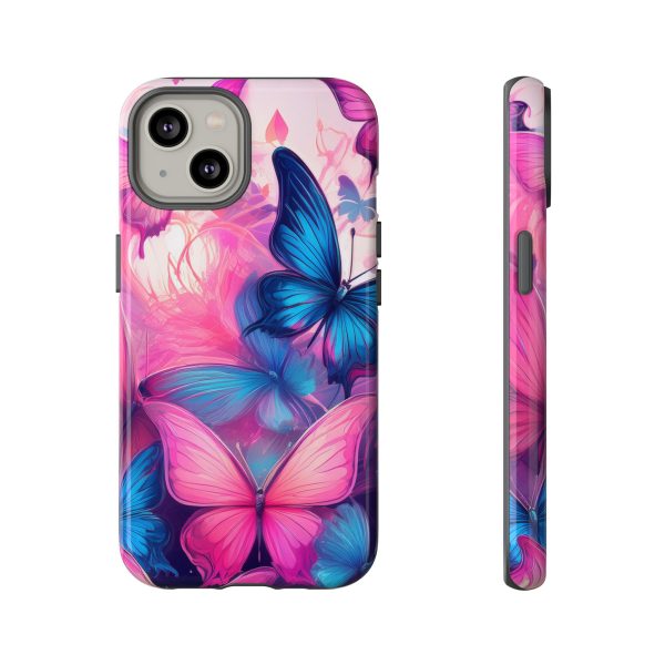 Blue and Pink Butterfly Cell Phone Tough Cases iPhone | Samsung | Samsung Galaxy | Google Pixel - Image 92