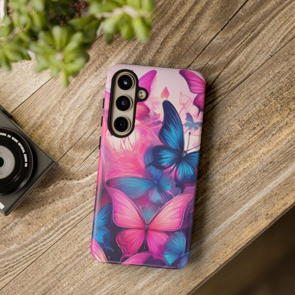 Blue and Pink Butterfly Cell Phone Tough Cases iPhone | Samsung | Samsung Galaxy | Google Pixel - Image 204