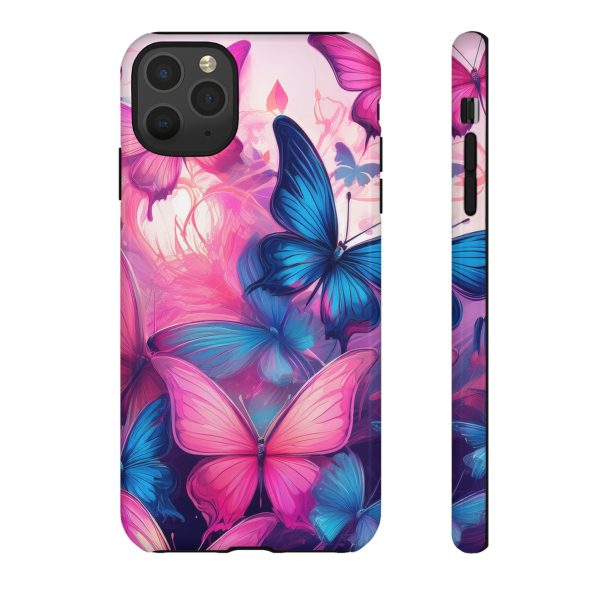 Blue and Pink Butterfly Cell Phone Tough Cases iPhone | Samsung | Samsung Galaxy | Google Pixel - Image 26