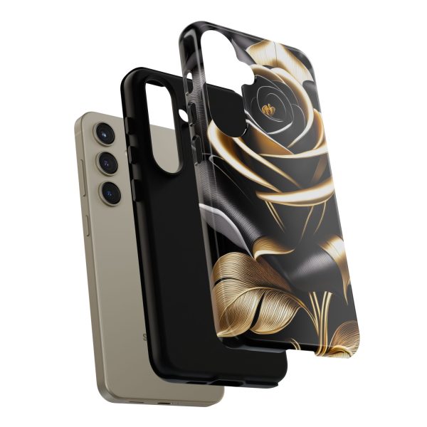 Copy of Black and Gold Rose iPhone | Samsung | Samsung Galaxy | Google Pixel - Cell Phone Tough Cases - Image 193