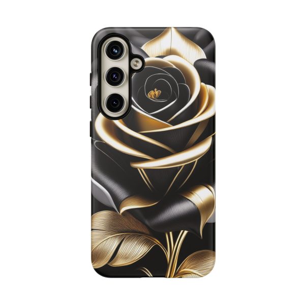 Copy of Black and Gold Rose iPhone | Samsung | Samsung Galaxy | Google Pixel - Cell Phone Tough Cases - Image 205