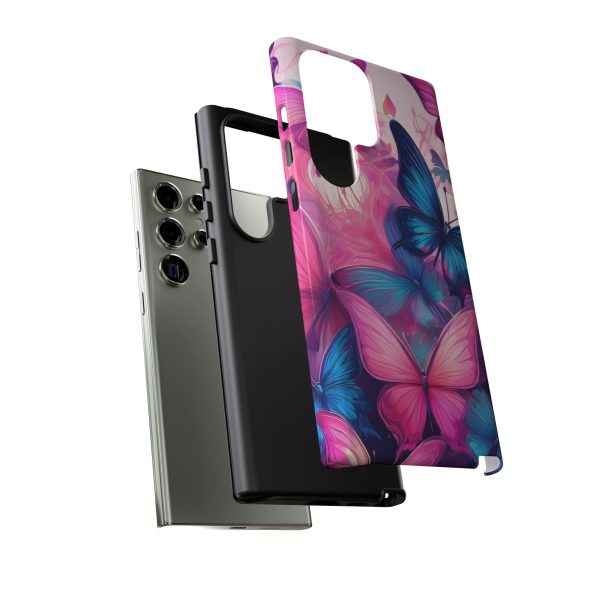 Blue and Pink Butterfly Cell Phone Tough Cases iPhone | Samsung | Samsung Galaxy | Google Pixel - Image 142