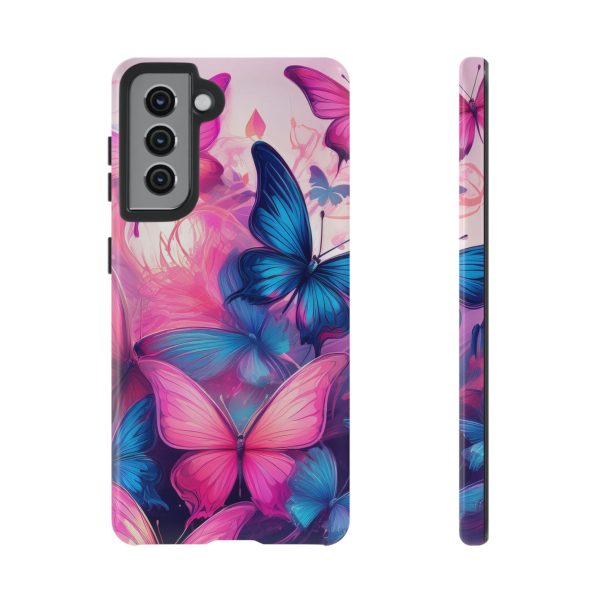 Blue and Pink Butterfly Cell Phone Tough Cases iPhone | Samsung | Samsung Galaxy | Google Pixel - Image 52