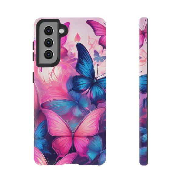 Blue and Pink Butterfly Cell Phone Tough Cases iPhone | Samsung | Samsung Galaxy | Google Pixel - Image 54