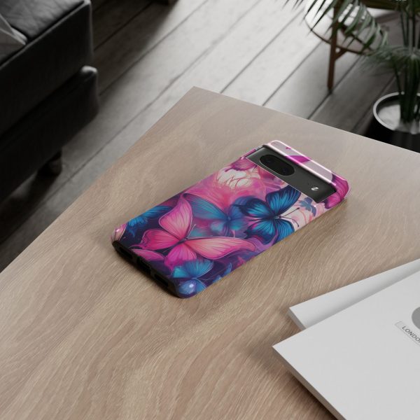 Blue and Pink Butterfly Cell Phone Tough Cases iPhone | Samsung | Samsung Galaxy | Google Pixel - Image 151