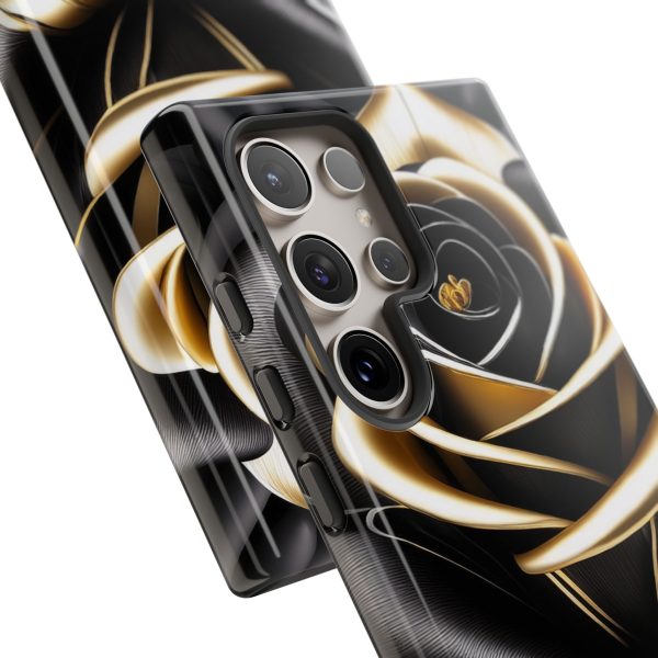 Copy of Black and Gold Rose iPhone | Samsung | Samsung Galaxy | Google Pixel - Cell Phone Tough Cases - Image 2