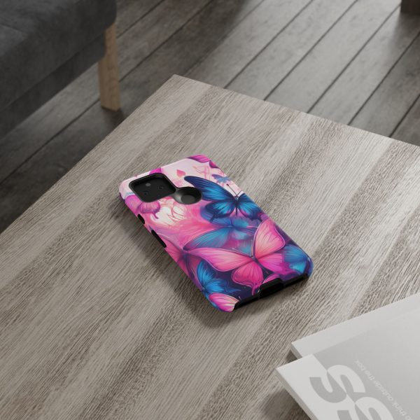 Blue and Pink Butterfly Cell Phone Tough Cases iPhone | Samsung | Samsung Galaxy | Google Pixel - Image 65