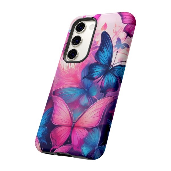 Blue and Pink Butterfly Cell Phone Tough Cases iPhone | Samsung | Samsung Galaxy | Google Pixel - Image 125