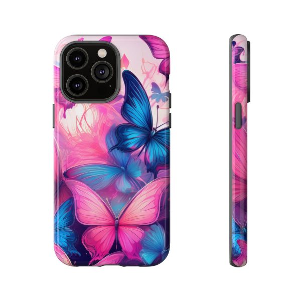 Blue and Pink Butterfly Cell Phone Tough Cases iPhone | Samsung | Samsung Galaxy | Google Pixel - Image 116