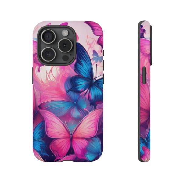 Blue and Pink Butterfly Cell Phone Tough Cases iPhone | Samsung | Samsung Galaxy | Google Pixel - Image 179