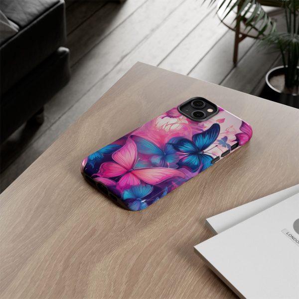 Blue and Pink Butterfly Cell Phone Tough Cases iPhone | Samsung | Samsung Galaxy | Google Pixel - Image 111