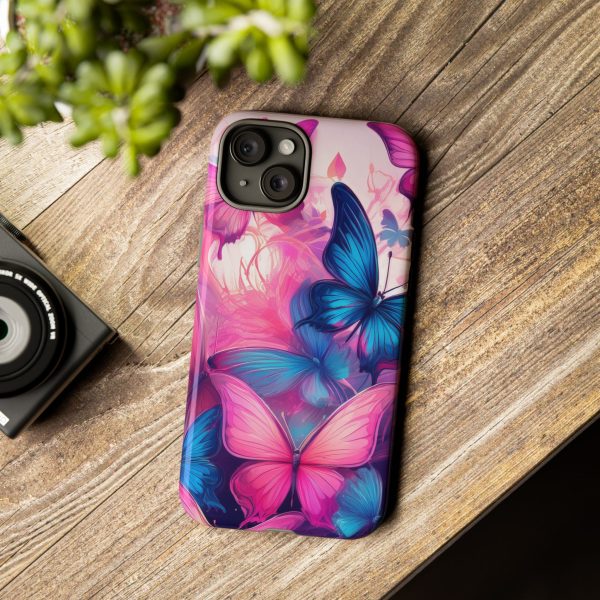 Blue and Pink Butterfly Cell Phone Tough Cases iPhone | Samsung | Samsung Galaxy | Google Pixel - Image 172