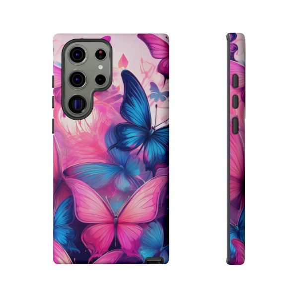 Blue and Pink Butterfly Cell Phone Tough Cases iPhone | Samsung | Samsung Galaxy | Google Pixel - Image 144