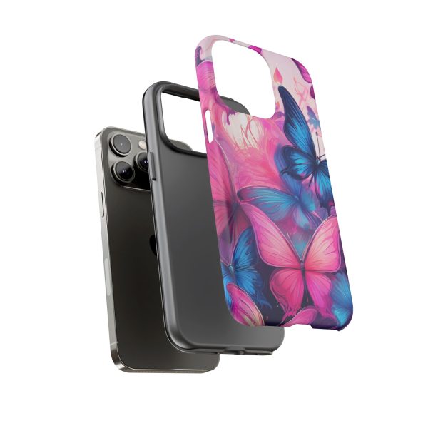 Blue and Pink Butterfly Cell Phone Tough Cases iPhone | Samsung | Samsung Galaxy | Google Pixel - Image 122