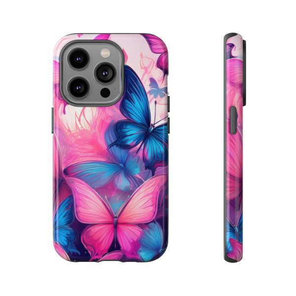 Blue and Pink Butterfly Cell Phone Tough Cases iPhone | Samsung | Samsung Galaxy | Google Pixel - Image 100