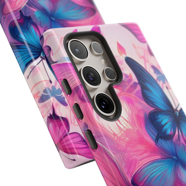 Blue and Pink Butterfly Cell Phone Tough Cases iPhone | Samsung | Samsung Galaxy | Google Pixel - Image 206