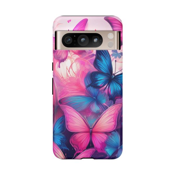 Blue and Pink Butterfly Cell Phone Tough Cases iPhone | Samsung | Samsung Galaxy | Google Pixel - Image 220