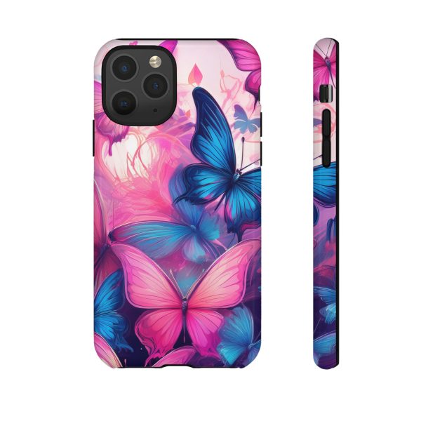 Blue and Pink Butterfly Cell Phone Tough Cases iPhone | Samsung | Samsung Galaxy | Google Pixel - Image 24