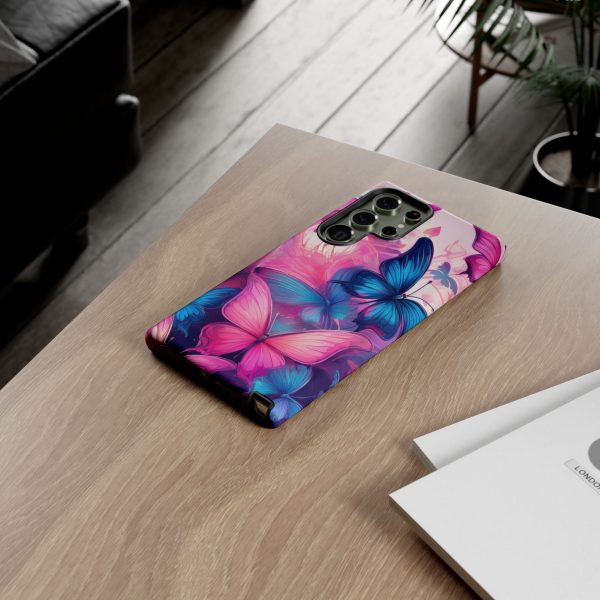 Blue and Pink Butterfly Cell Phone Tough Cases iPhone | Samsung | Samsung Galaxy | Google Pixel - Image 147