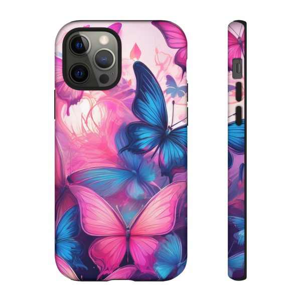 Blue and Pink Butterfly Cell Phone Tough Cases iPhone | Samsung | Samsung Galaxy | Google Pixel - Image 37