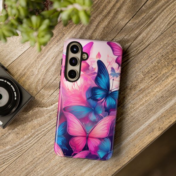 Blue and Pink Butterfly Cell Phone Tough Cases iPhone | Samsung | Samsung Galaxy | Google Pixel - Image 199