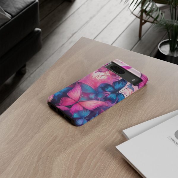 Blue and Pink Butterfly Cell Phone Tough Cases iPhone | Samsung | Samsung Galaxy | Google Pixel - Image 155