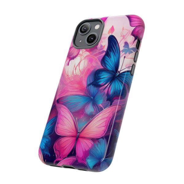 Blue and Pink Butterfly Cell Phone Tough Cases iPhone | Samsung | Samsung Galaxy | Google Pixel - Image 109