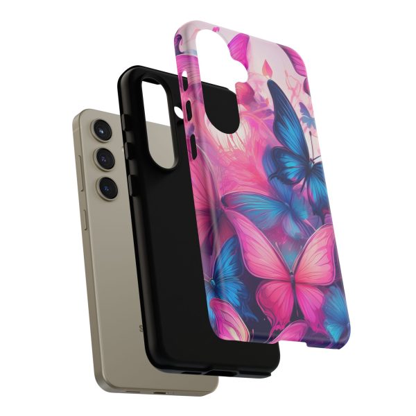 Blue and Pink Butterfly Cell Phone Tough Cases iPhone | Samsung | Samsung Galaxy | Google Pixel - Image 193