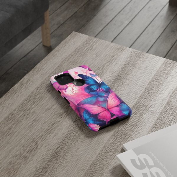 Blue and Pink Butterfly Cell Phone Tough Cases iPhone | Samsung | Samsung Galaxy | Google Pixel - Image 67