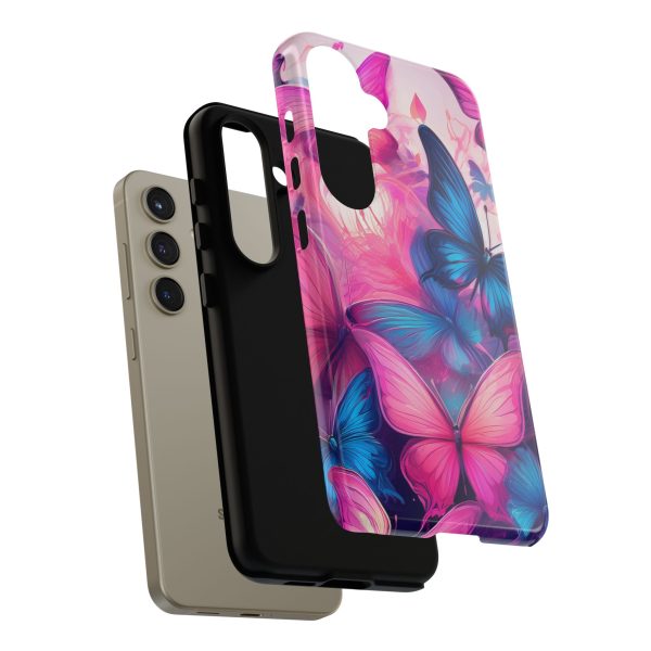 Blue and Pink Butterfly Cell Phone Tough Cases iPhone | Samsung | Samsung Galaxy | Google Pixel - Image 188