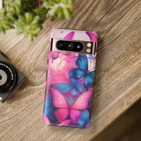 Blue and Pink Butterfly Cell Phone Tough Cases iPhone | Samsung | Samsung Galaxy | Google Pixel - Image 224