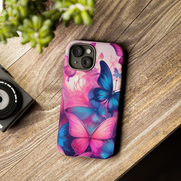 Blue and Pink Butterfly Cell Phone Tough Cases iPhone | Samsung | Samsung Galaxy | Google Pixel - Image 169