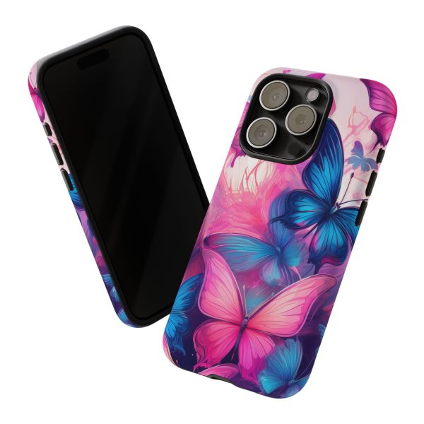 Blue and Pink Butterfly Cell Phone Tough Cases iPhone | Samsung | Samsung Galaxy | Google Pixel - Image 180