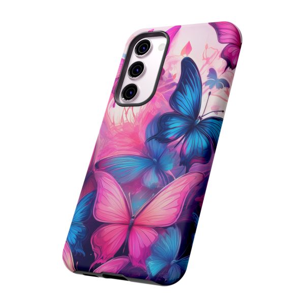 Blue and Pink Butterfly Cell Phone Tough Cases iPhone | Samsung | Samsung Galaxy | Google Pixel - Image 137