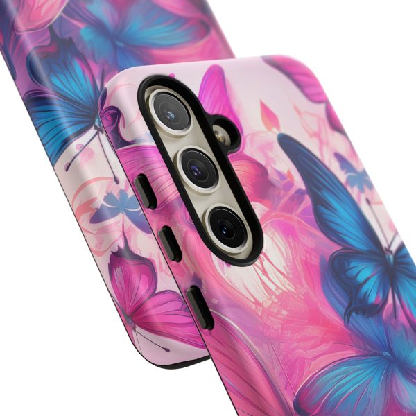 Blue and Pink Butterfly Cell Phone Tough Cases iPhone | Samsung | Samsung Galaxy | Google Pixel - Image 201