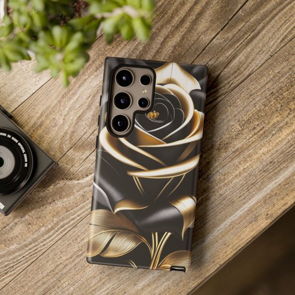 Copy of Black and Gold Rose iPhone | Samsung | Samsung Galaxy | Google Pixel - Cell Phone Tough Cases - Image 214