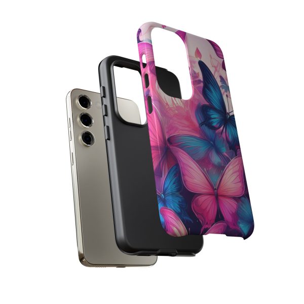 Blue and Pink Butterfly Cell Phone Tough Cases iPhone | Samsung | Samsung Galaxy | Google Pixel - Image 126