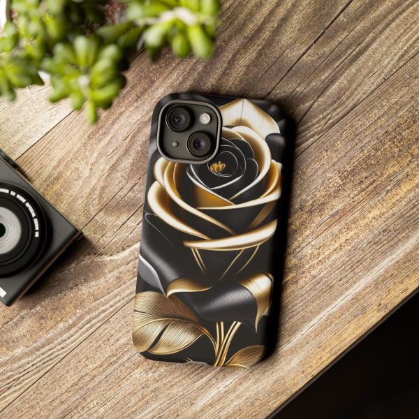 Copy of Black and Gold Rose iPhone | Samsung | Samsung Galaxy | Google Pixel - Cell Phone Tough Cases - Image 171