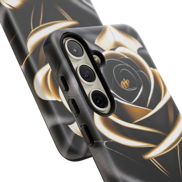 Copy of Black and Gold Rose iPhone | Samsung | Samsung Galaxy | Google Pixel - Cell Phone Tough Cases - Image 206