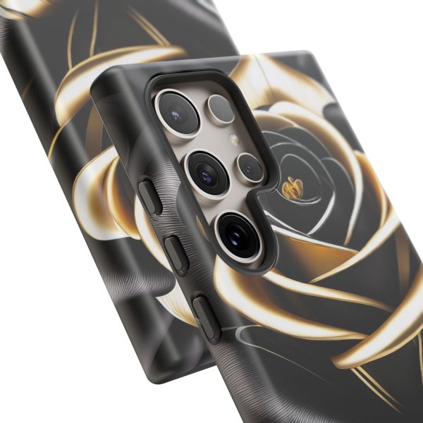 Copy of Black and Gold Rose iPhone | Samsung | Samsung Galaxy | Google Pixel - Cell Phone Tough Cases - Image 211