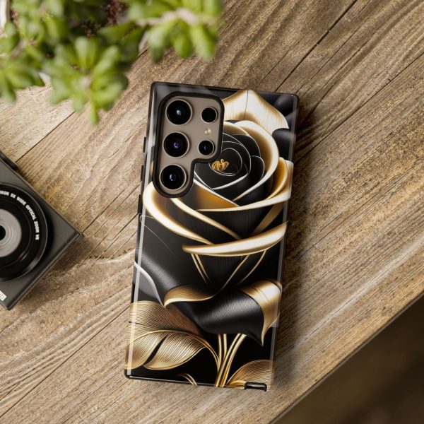 Copy of Black and Gold Rose iPhone | Samsung | Samsung Galaxy | Google Pixel - Cell Phone Tough Cases - Image 5