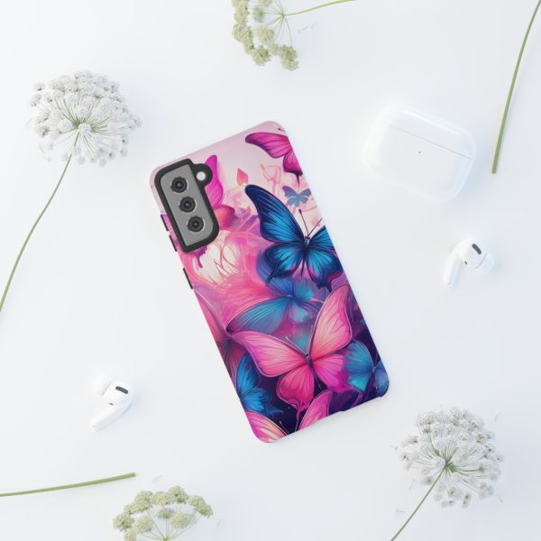 Blue and Pink Butterfly Cell Phone Tough Cases iPhone | Samsung | Samsung Galaxy | Google Pixel - Image 57